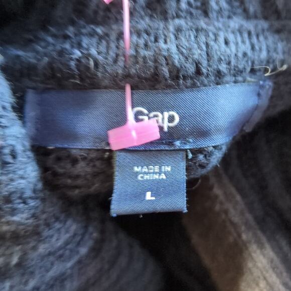 Gap Mock Sweater Womens L Dark Blue Pullover Sweatshirt Turtle Neck Knit - Picture 6 of 8